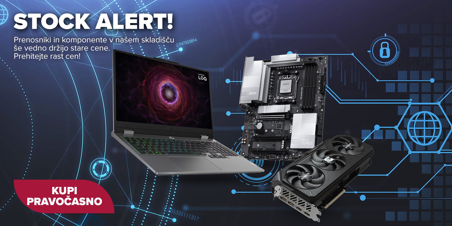 Prenosniki in komponente še vedno po starih cenah